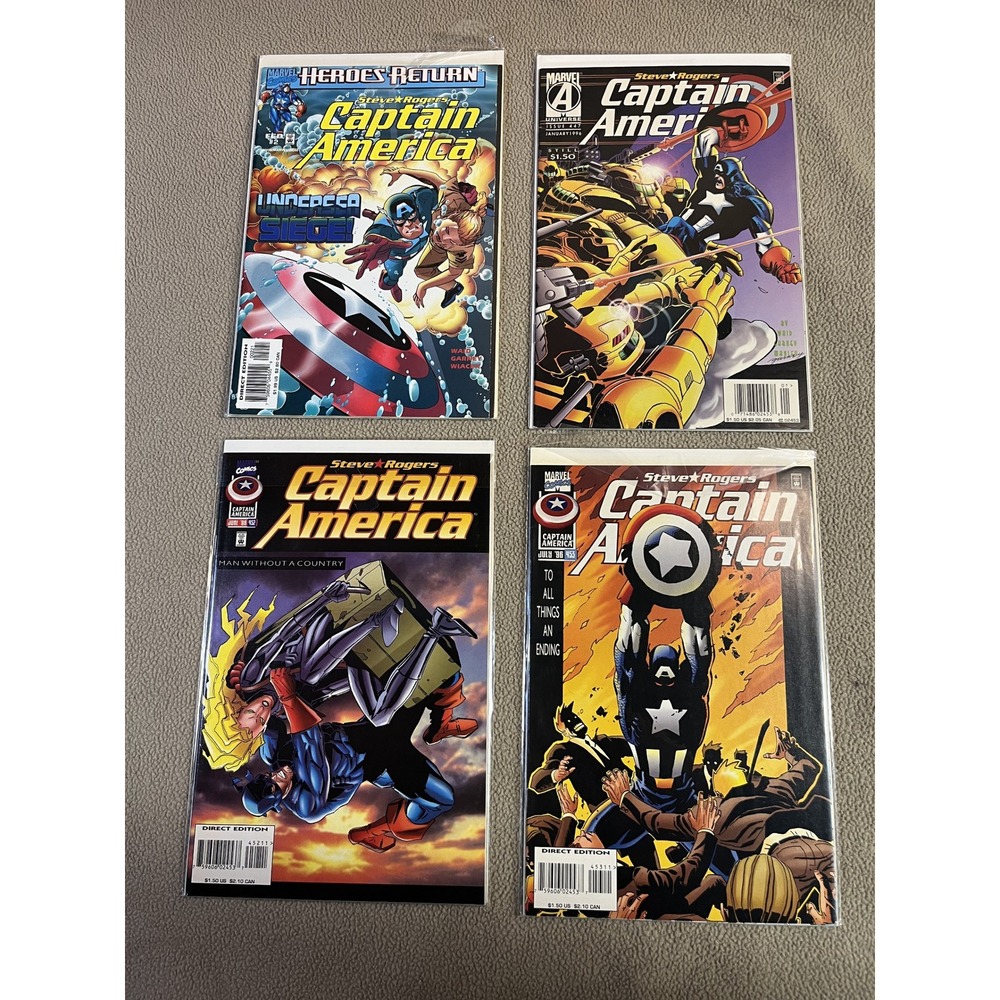 Captain America Steve‎ Rogers Comic Book Lot 4 Issues Heroes Return Universe
